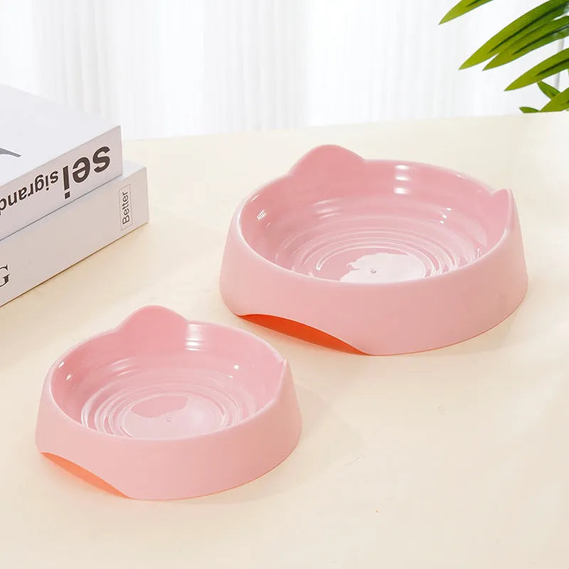 Ceramic dog slow feeder bowl with maze design in blue, green, or pink colours for fast-eating puppies