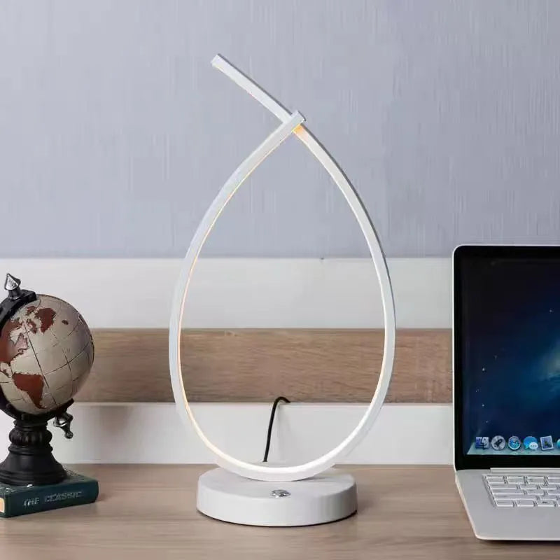 Water drop shaped USB table lamp with touch control in black colour