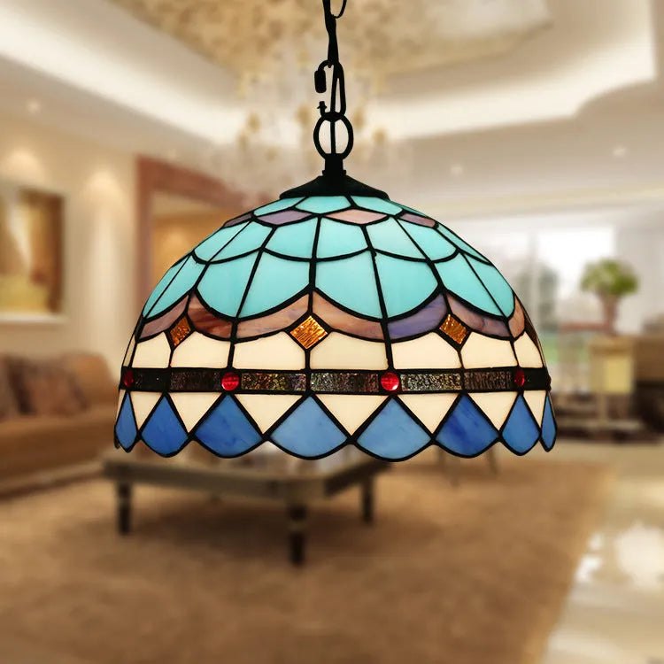 European baroque coloured glaze chandelier with abstract forms 36×36×26 cm