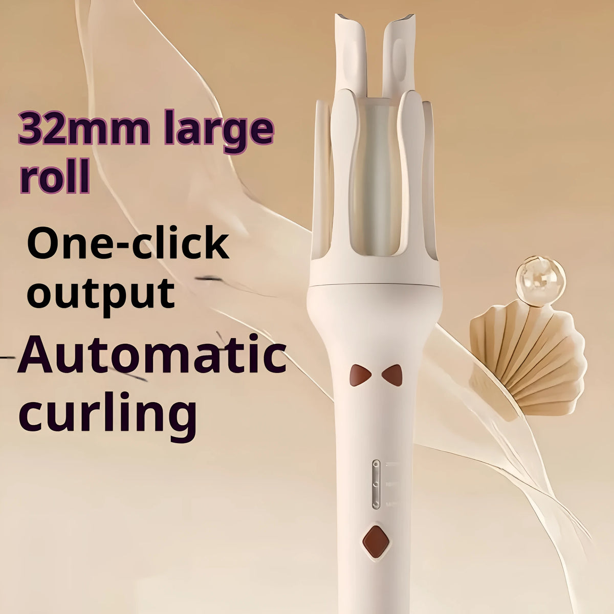 32mm automatic hair curler with automatic volume feature in white or Chigo colours with accent options