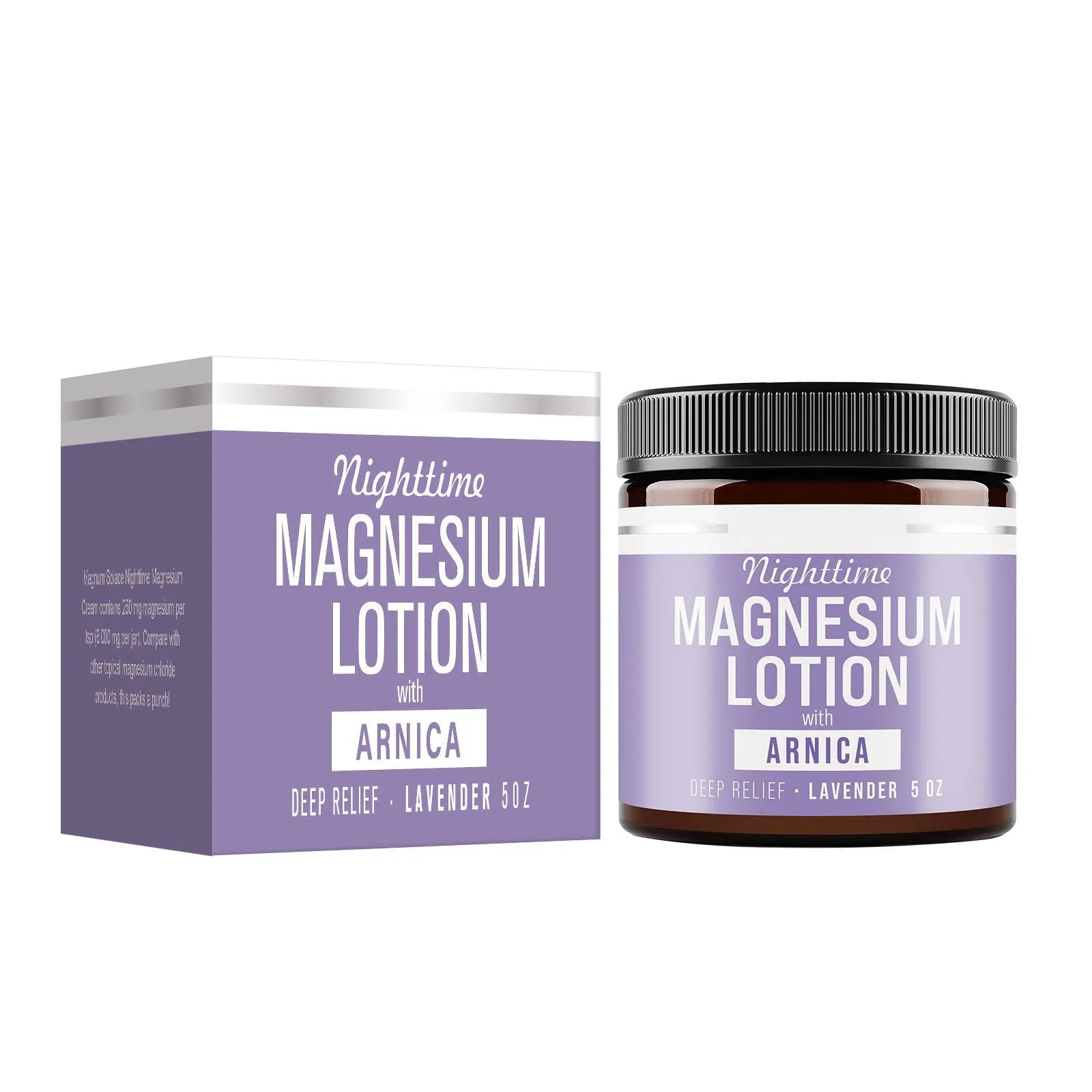 Magnesium body butter cream in 150ml jar measuring 7.1cm diameter