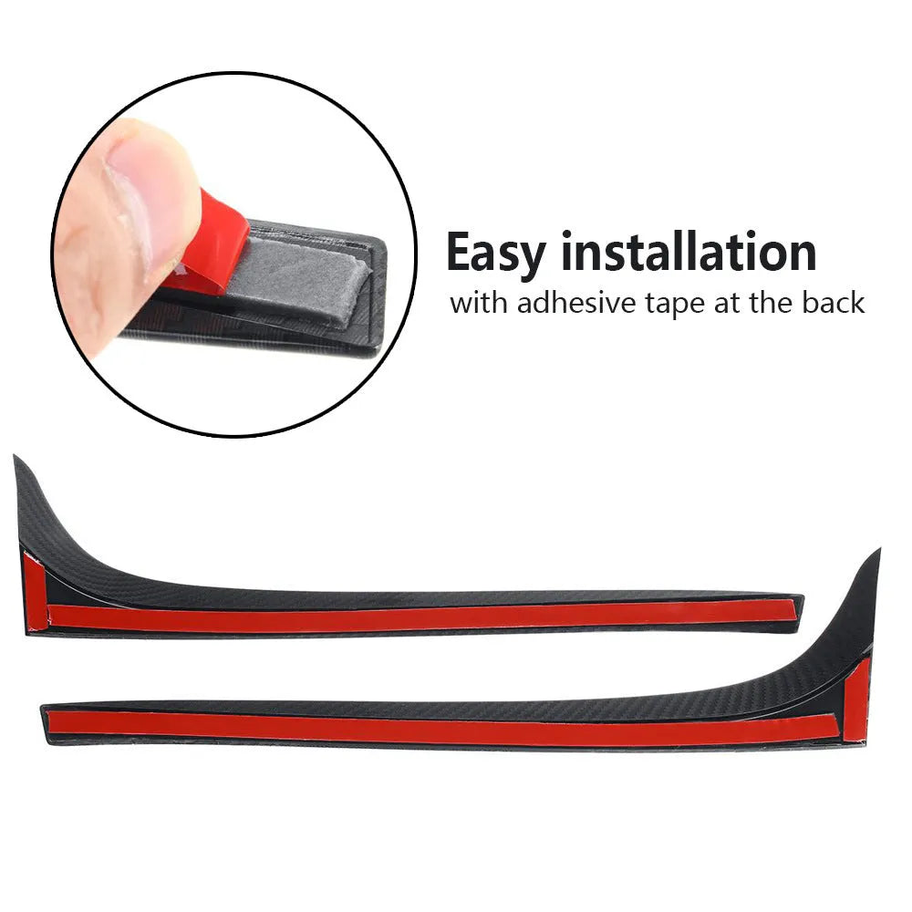 Glossy black ABS rear window spoiler wing for Volkswagen Golf 7 MK7 car, shown with adhesive tape.