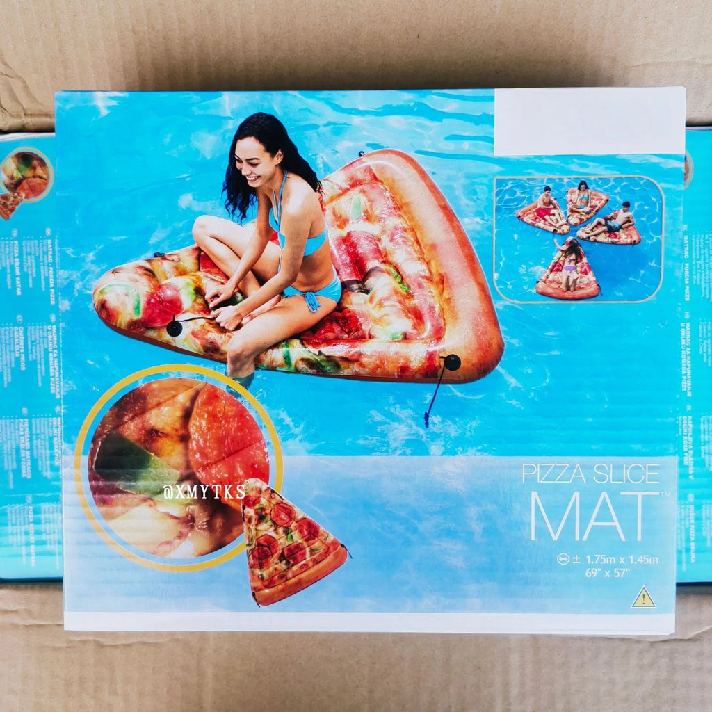 Large inflatable pizza-shaped surfboard recliner for water floating