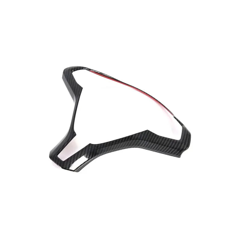 Tesla Model S steering wheel decorative frame with carbon fibre colour trim around buttons and controls