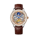 Men's waterproof business watch with steel strap in rose gold and white steel colour options