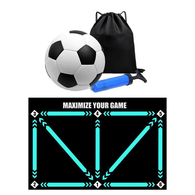 Rubber football training mat in cushion colour for indoor practice sessions
