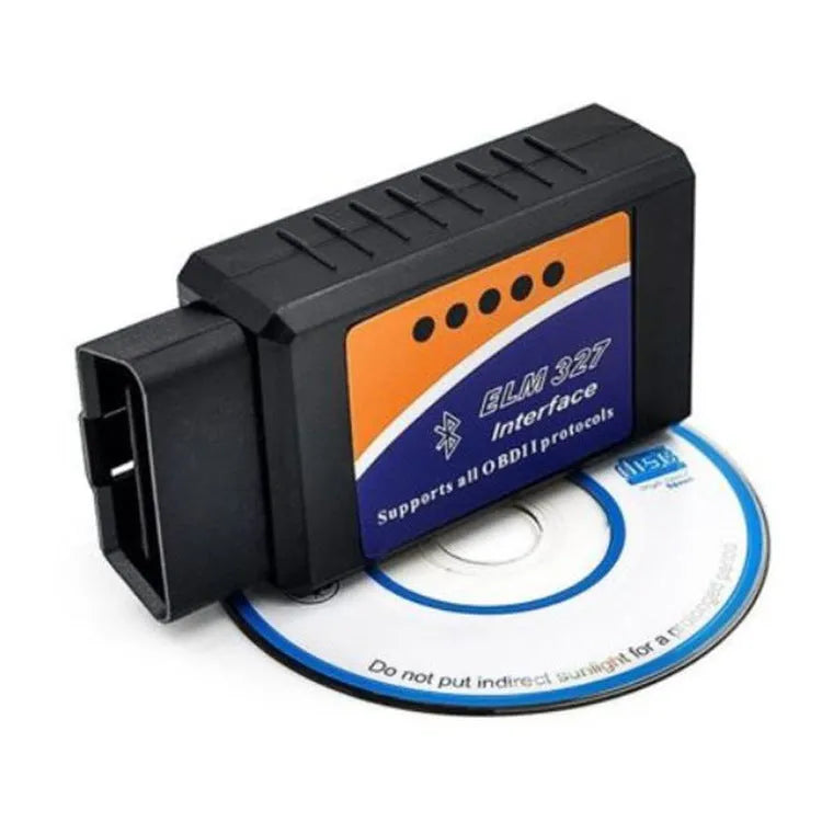 Blue OBD2 Bluetooth diagnostic scanner for reading engine codes and sensor data