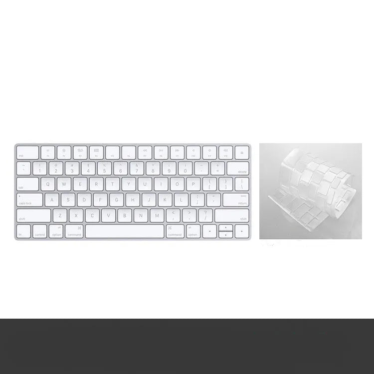 Apple Bluetooth wireless keyboard with white finish and ultra-thin metal casing