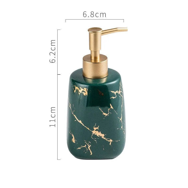 Ceramic bathroom wash set with high-temperature fired porcelain construction in light luxury style