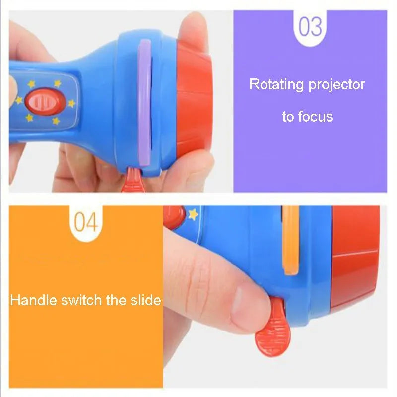 SmartKids children's storybook projector torch with four colourful projection discs