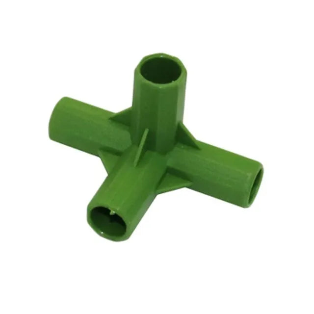 PP plastic garden plant support connector for 11mm stakes with three-way and four-way connection options