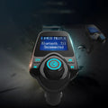 Black G7 Bluetooth car hands-free device with FM transmitter, USB port, and memory card slot