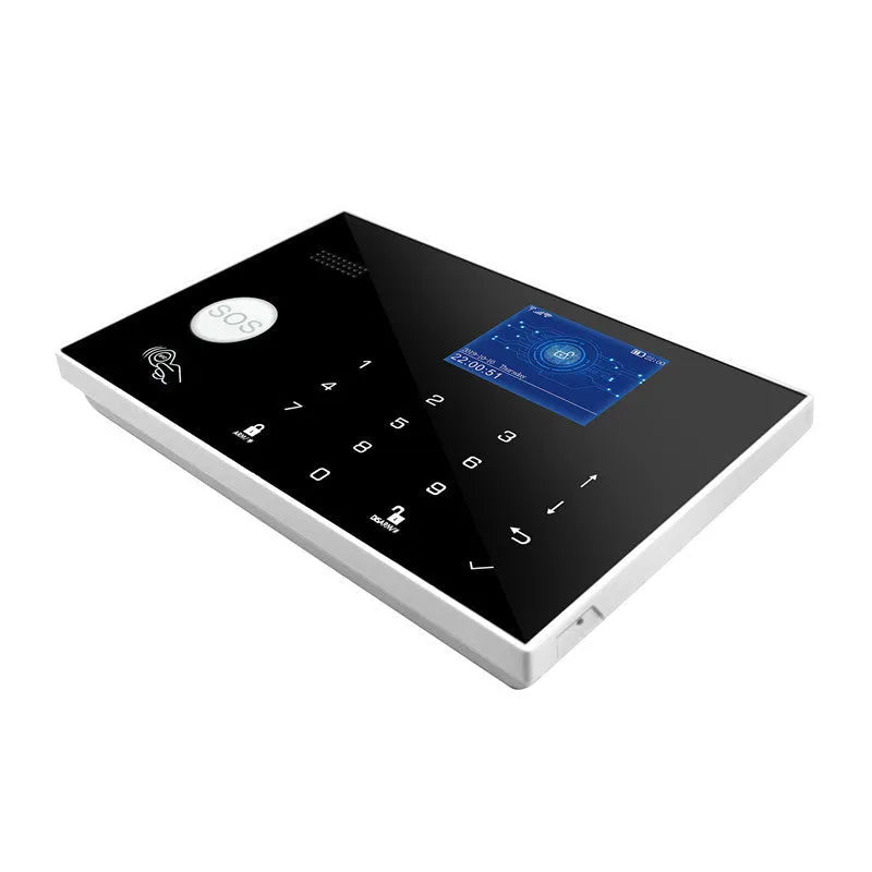 Intelligent WiFi GSM touch button household burglar alarm host unit, style ER G30