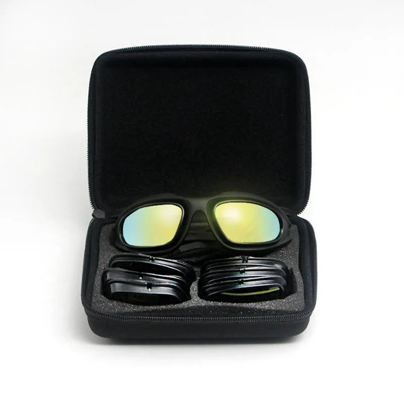 Tactical polarised sunglasses for outdoor cycling with PC sports frame