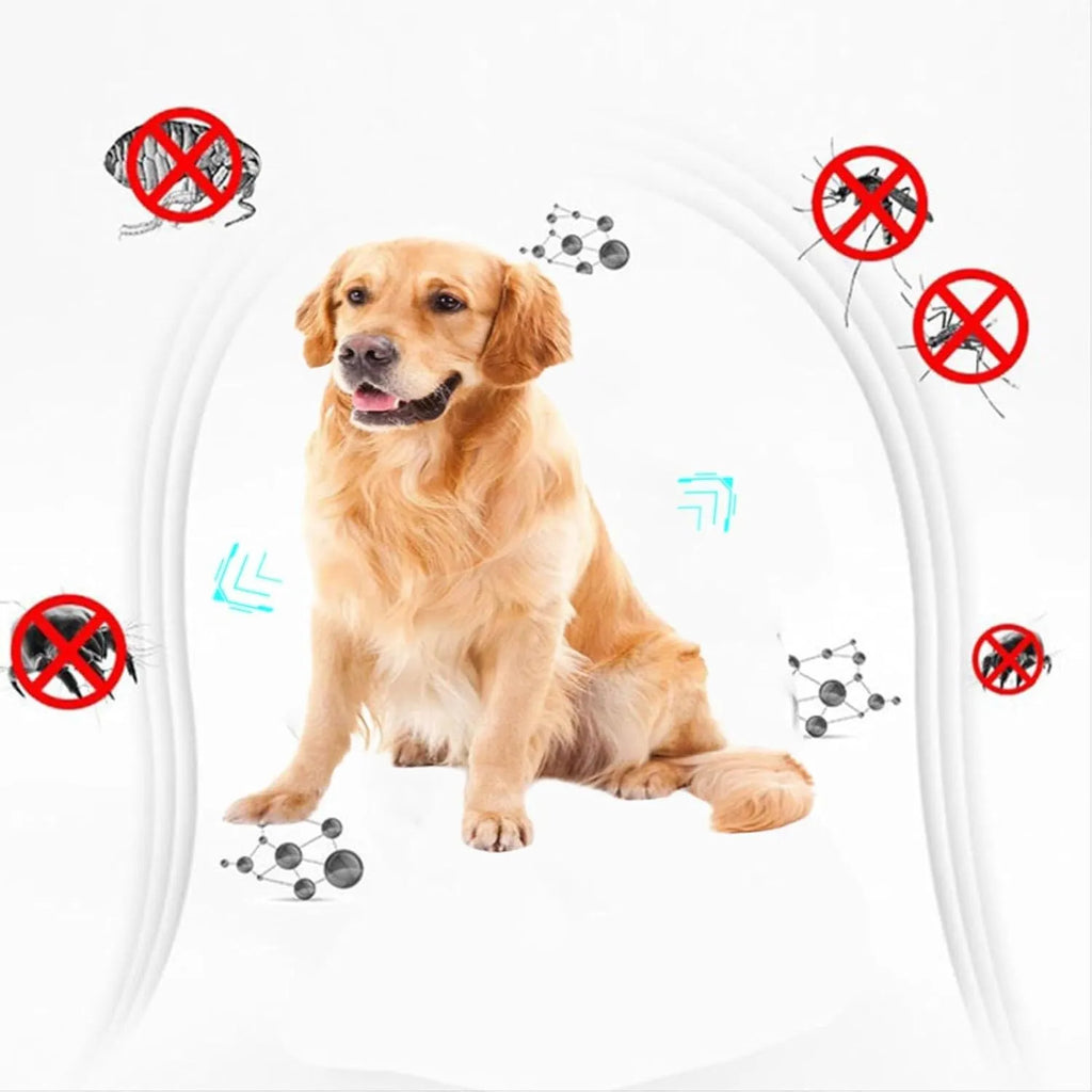 Double-sided plastic flea comb for pets showing dense teeth on one side and grate mouth design
