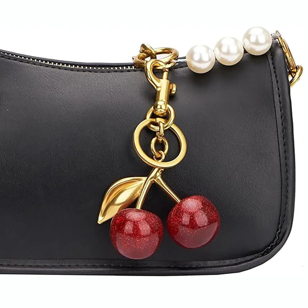 Red three-dimensional zinc alloy keychain pendant with a sweet and cool style design.