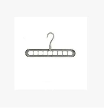Plastic clothes hanger hook with rotating handle in various colours including pink and green.