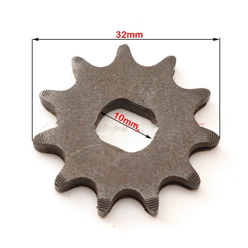 Cast iron 11-tooth non-circular gear for motorcycle chain reduction systems