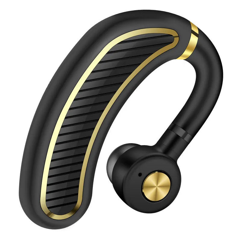 Sweatproof wireless earphones in black gold, black silver, box, and white gold colour options