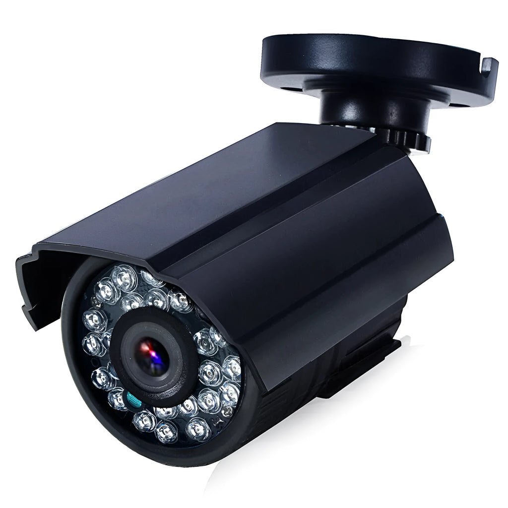 Black AHD HD waterproof CCTV security camera with infrared night vision LEDs