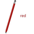 Universal metal touch screen stylus pen shown in multiple colour options including black, silver, blue, and pink.