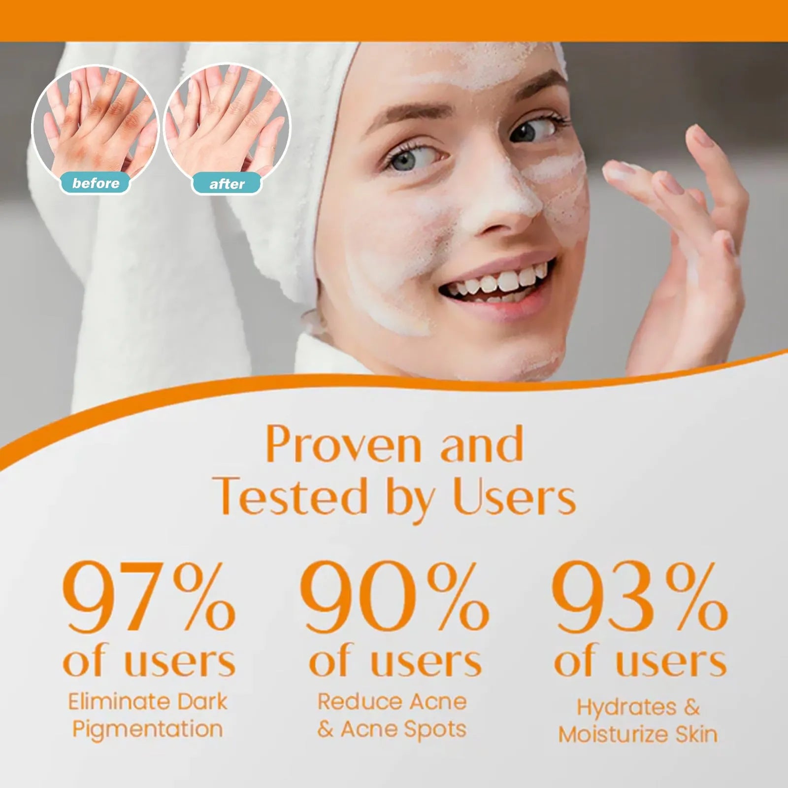 100g whitening vitamin body care soap bar with kojic acid, hyaluronic acid and vitamin C