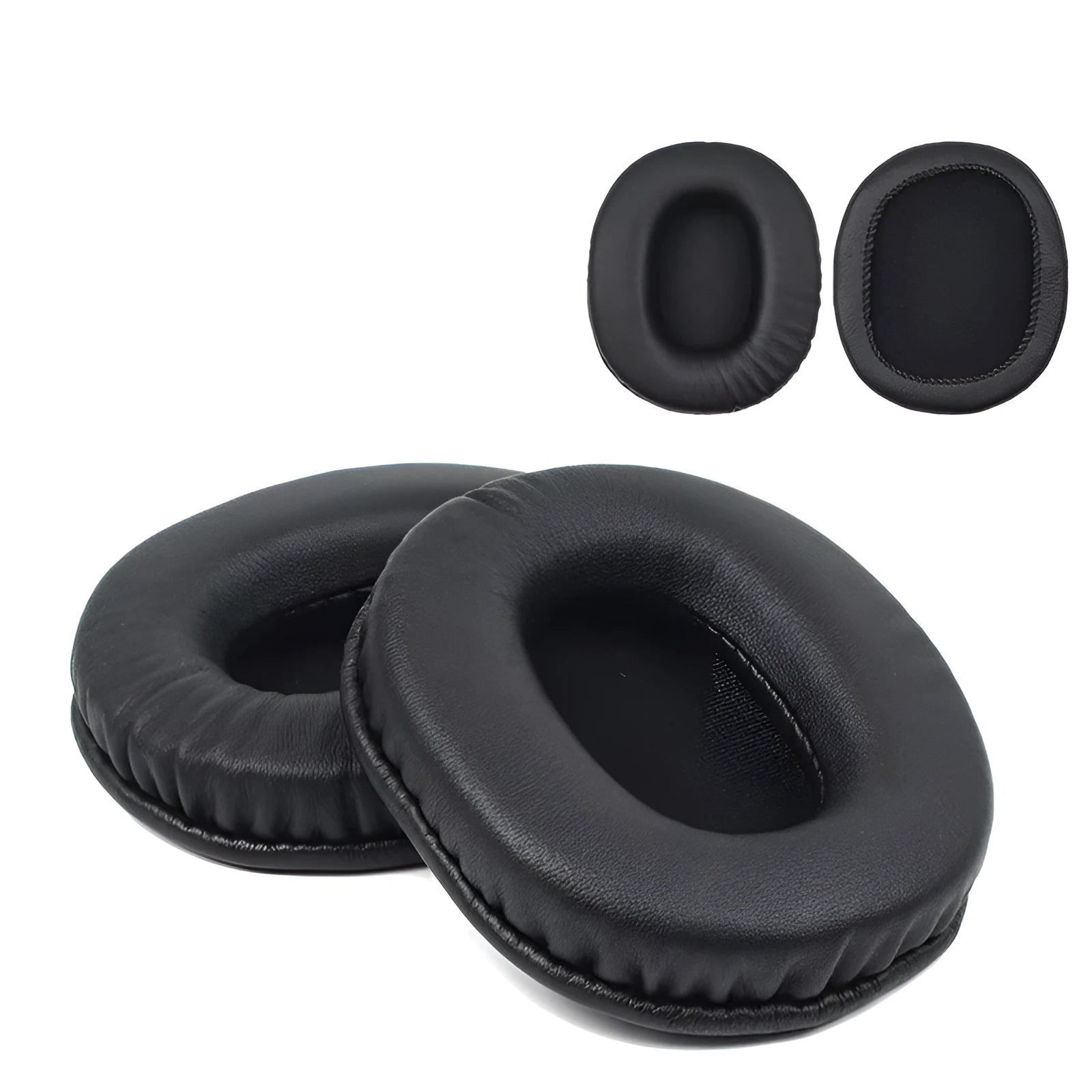 Black PU leather replacement headphone covers for Sony MDR-1R model