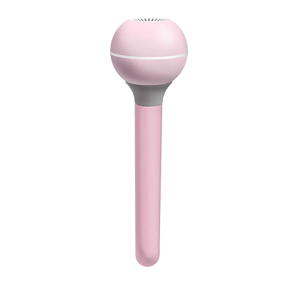 Pink and white column-shaped USB-powered ultrasonic humidifier with 1 litre water tank