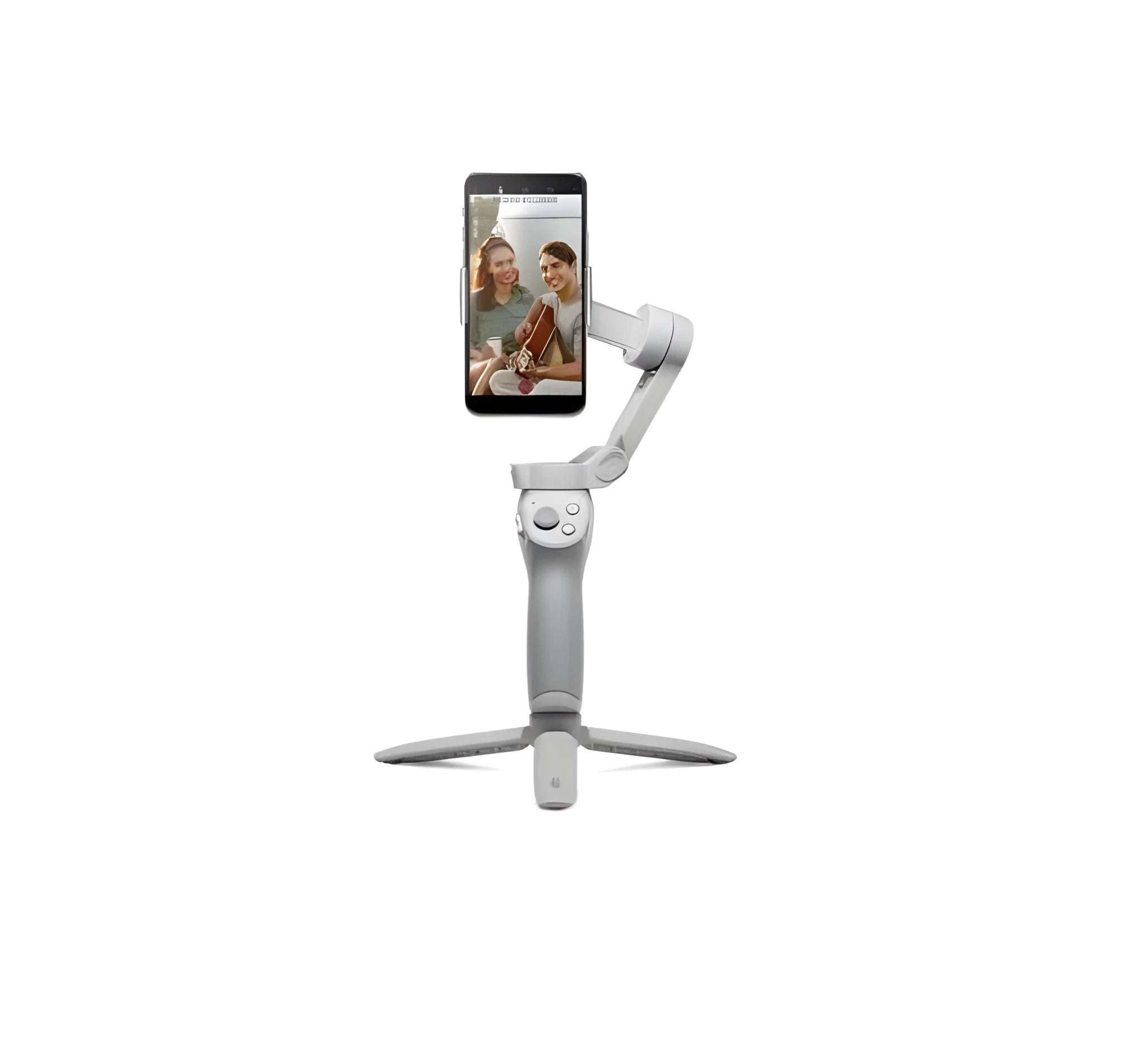 Magnetic mobile phone PTZ mount with integrated 2450 mAh power bank showing USB-C charging port