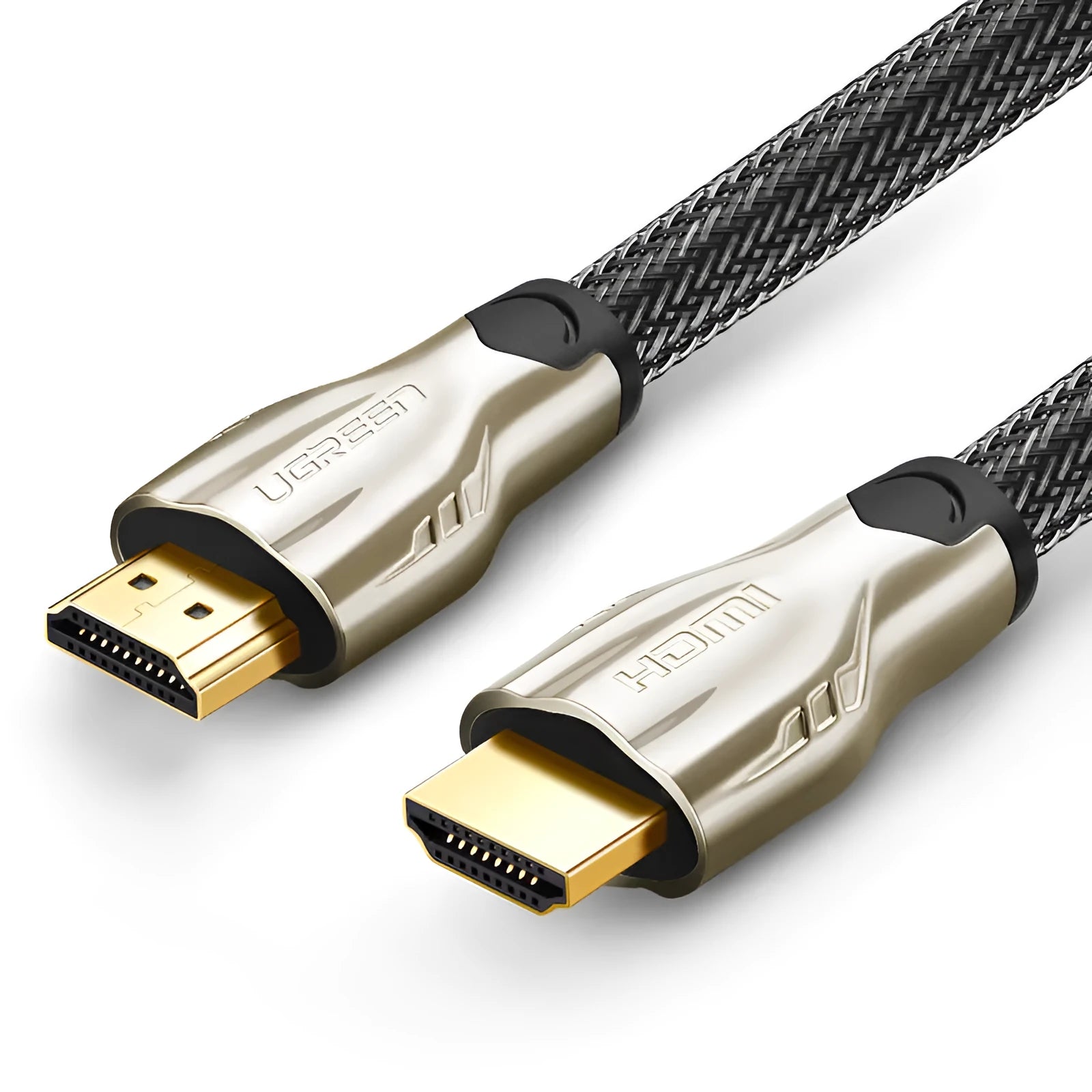 A 5-metre long black HDMI cable with gold-plated connectors on a white background.
