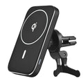 M6 magnetic wireless car charger bracket with suction cup mount in black colour