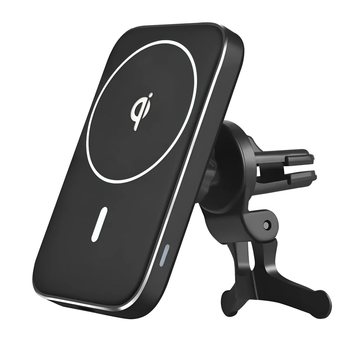 M6 magnetic wireless car charger bracket with suction cup mount in black colour