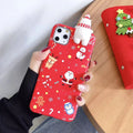 Christmas-themed silicone iPhone case back cover in festive colours for iPhone 6 to 11 Pro Max.