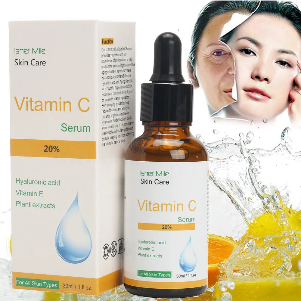 30ml bottle of Vitamin C undiluted skincare essence for brightening dull and pigmented skin