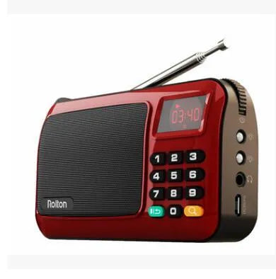 Rolton W405 portable FM radio speaker with MP3 player in compact design with LED screen
