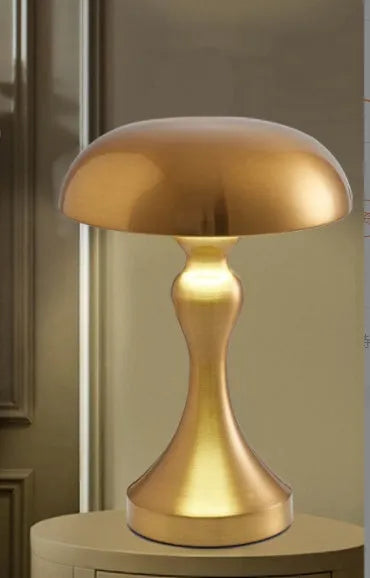 Metallic bronze gold silver USB rechargeable tricolour touch control LED desk lamp.