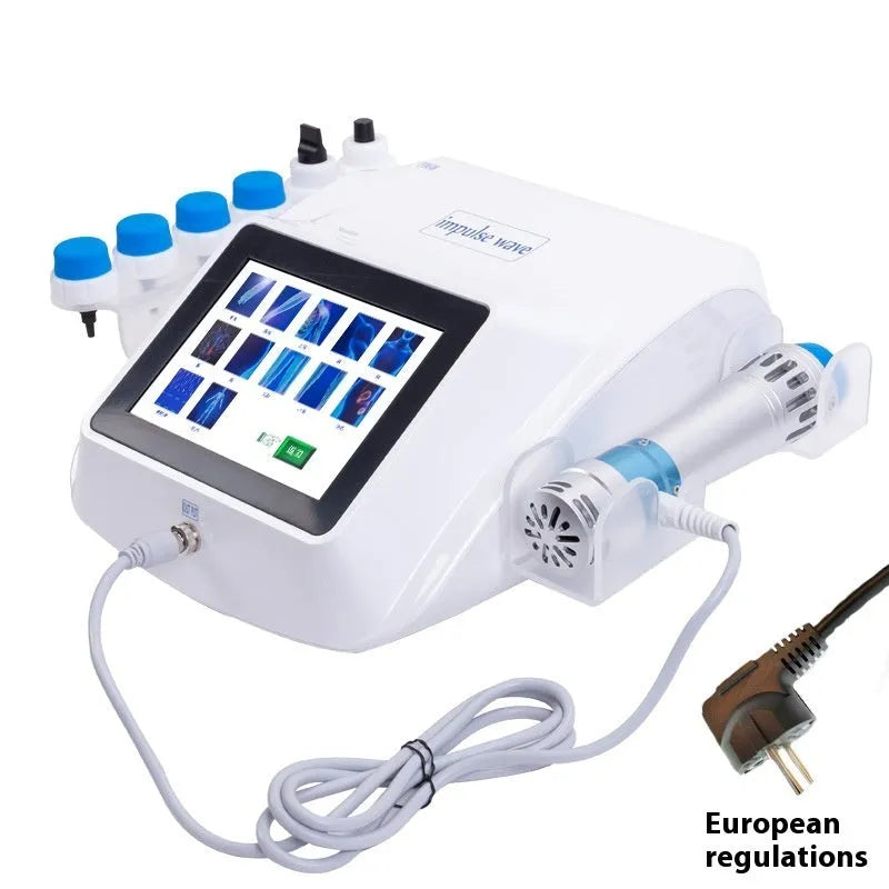 Handheld electromagnetic extracorporeal shock wave physiotherapy instrument with remote control