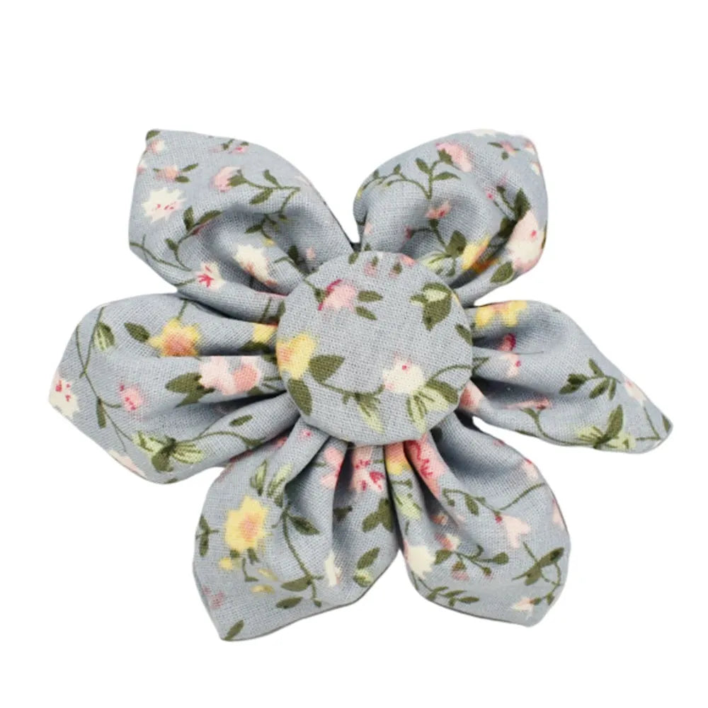 Floral patterned dog collar set with matching leash and vest for pet accessories