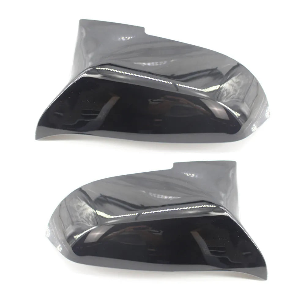 Modified horn rearview mirror shell for BMW 3 Series and 4 Series in paint bright black finish