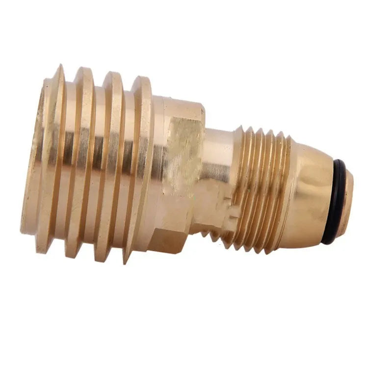 Brass gas adapter with external taper thread for 7mm gas charging connections