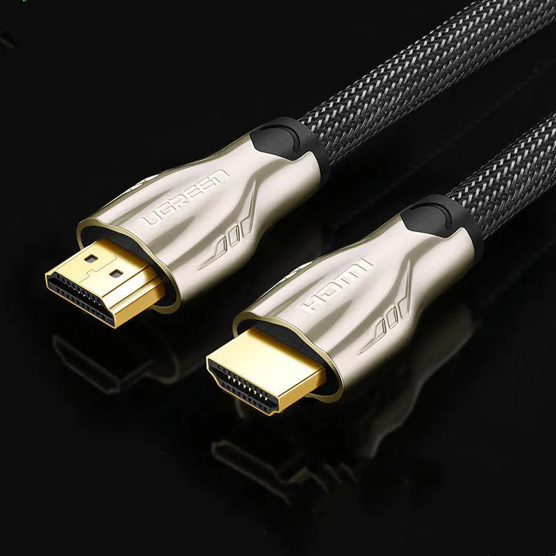 A 5-metre long black HDMI cable with gold-plated connectors on a white background.