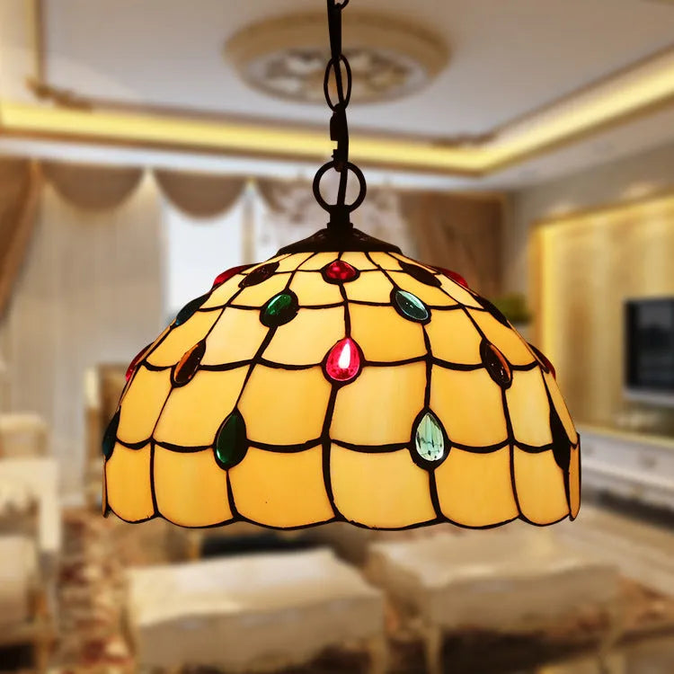 European baroque coloured glaze chandelier with abstract forms 36×36×26 cm