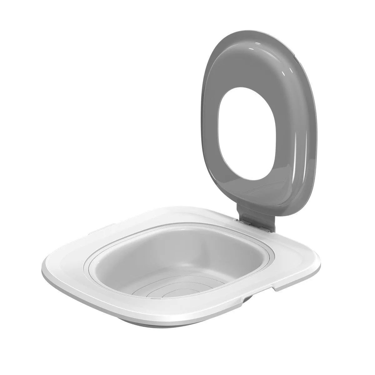 Fifth generation cat toilet trainer in blue colour, new shape design for litter training