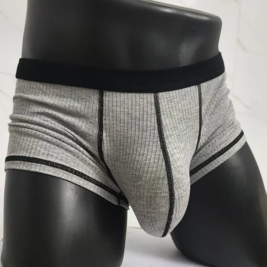 Men's breathable boxer shorts in solid colours with body shaping function
