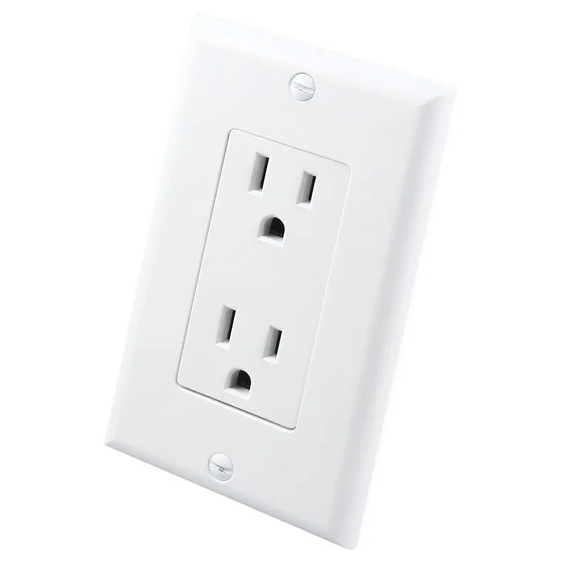 White plug-in socket induction night light with automatic sensor for walls.