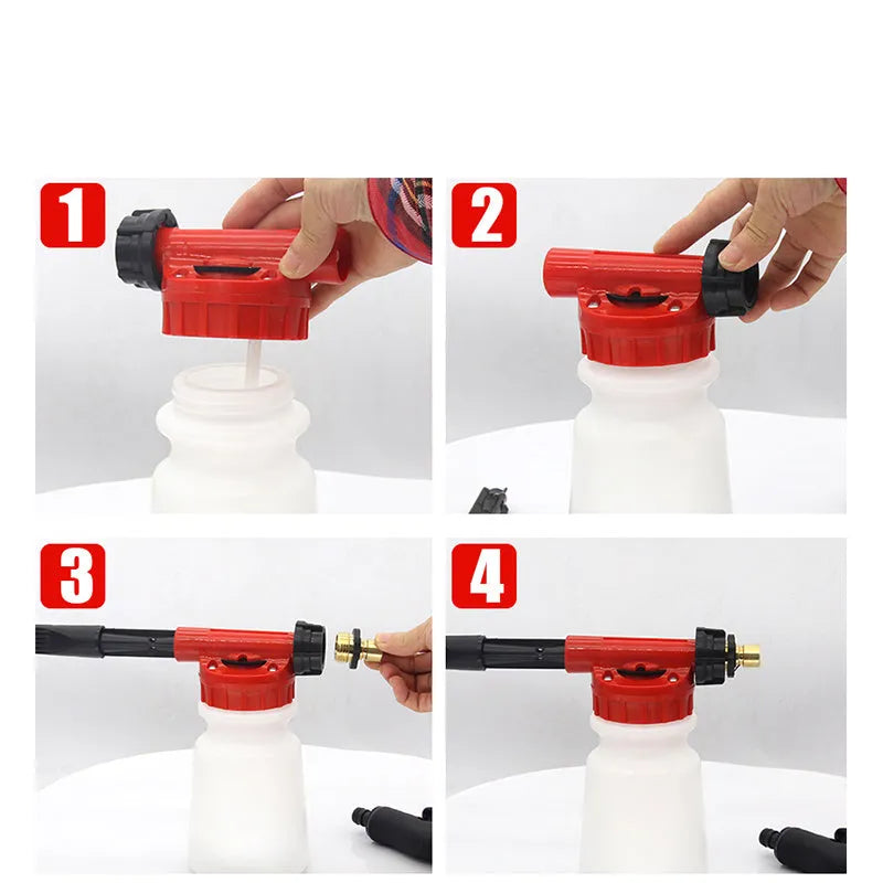 Foam pot high pressure water gun for small garden watering and pesticide spraying