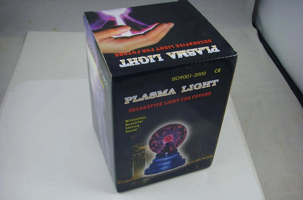 Colourful magic ball light with 7.62 cm glass sphere on ABS base, USB cable included