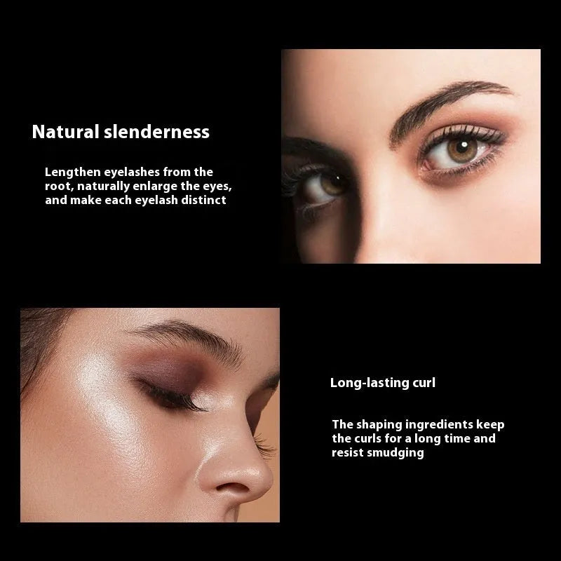 Black waterproof mascara with long thick curling effect for eye lash enhancement