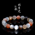 Natural colourful moonlight moonstone bracelet with 8mm beads in single circle configuration