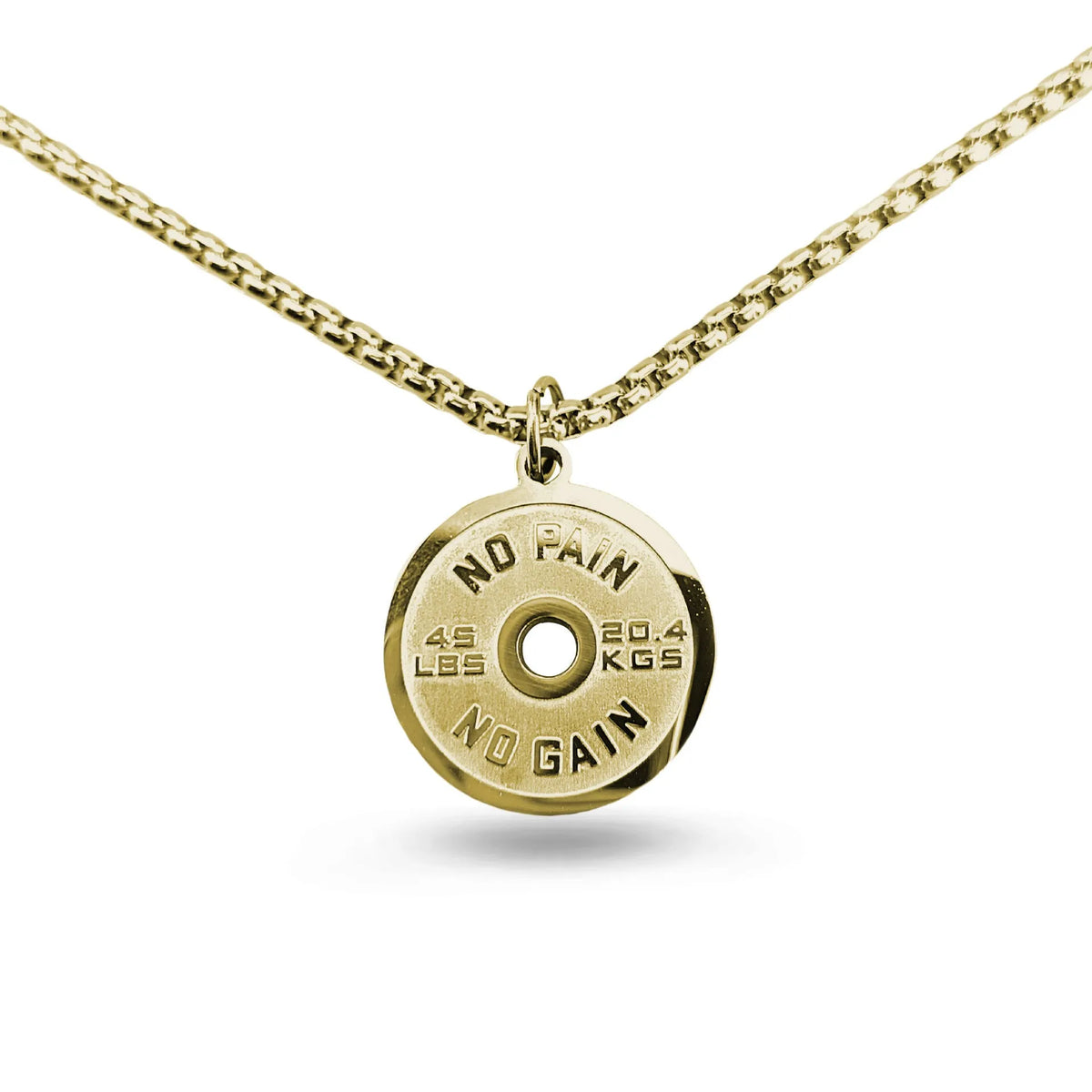 Stainless steel geometric barbell disc pendant necklace with choice of pearl, gold or black 60cm chain